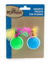 Docena de Juguete de Pelota con Plumas para Gato