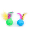 Docena de Juguete de Pelota con Plumas para Gato