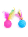 Docena de Juguete de Pelota con Plumas para Gato