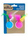 Docena de Juguete de Pelota con Plumas para Gato